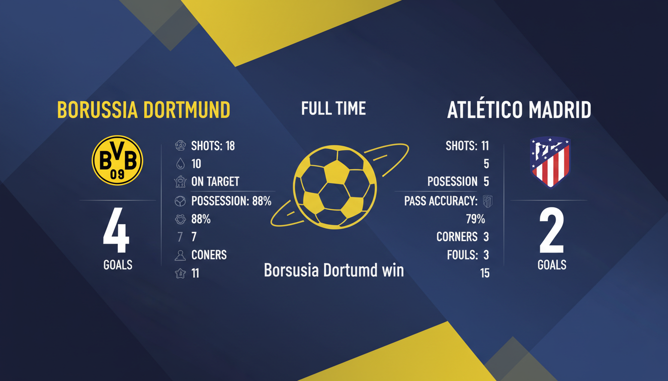 Kết quả trận đấu Kết quả Dortmund vs Atletico Madrid