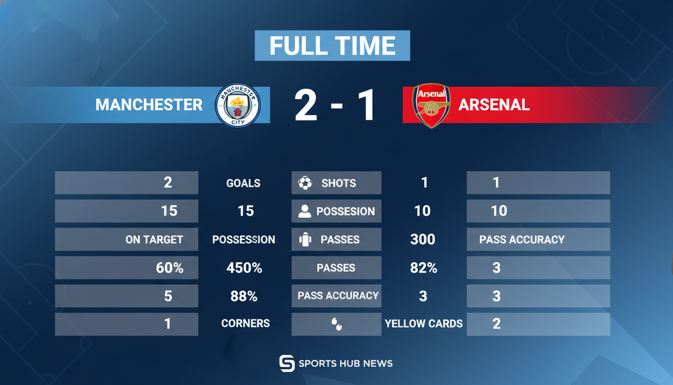 Kết quả trận đấu Kết quả Man City vs Arsenal